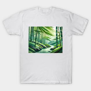 Baboo forest with river T-Shirt